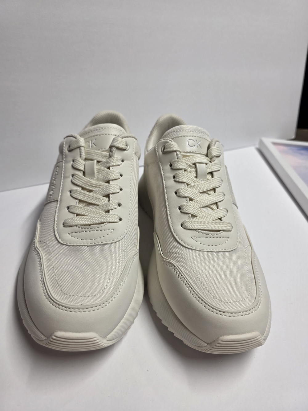 Calvin Klein Women’s Ivory Platform Sneakers - Picture 3 of 8
